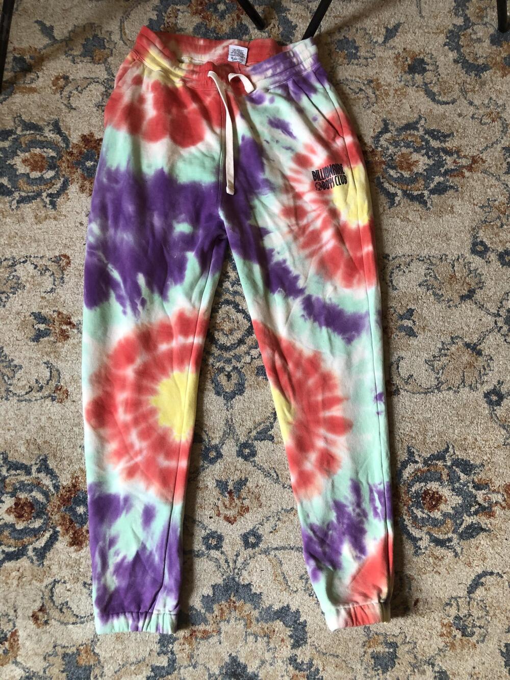 Billionaire Boys Club Pants Mens Large Joggers Streetwear Fleece Tie Dye Multico